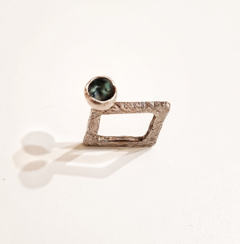 sterling silver patinated ring
